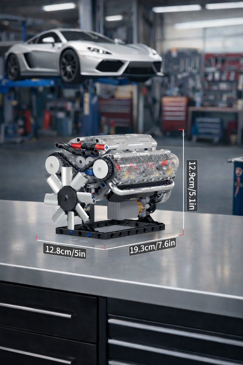 V8 Bricks Engine Set