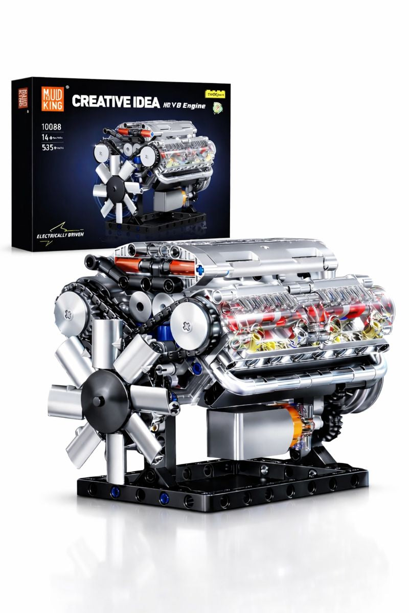 V8 Bricks Engine Set