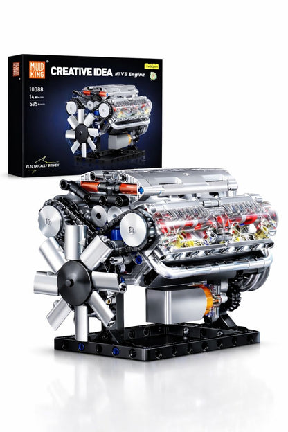 V8 Bricks Engine Set